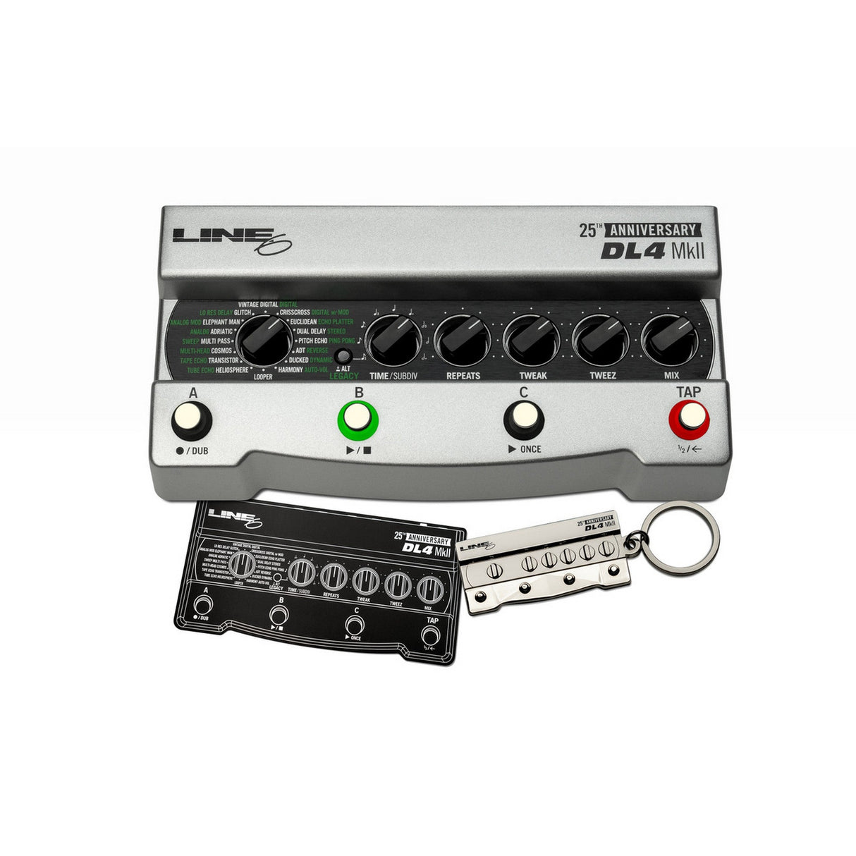 Line 6 DL4 MkII Delay Modeler Pedal 25th Anniversary Silver Edition