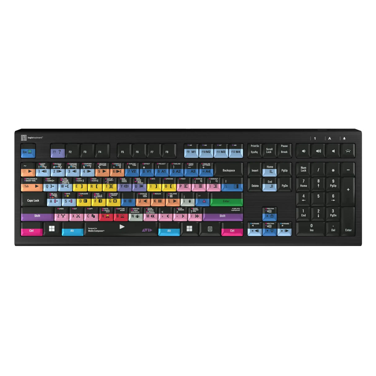 Logickeyboard Media Composer Pro ASTRA2 Backlit Shortcut Keyboard for PC
