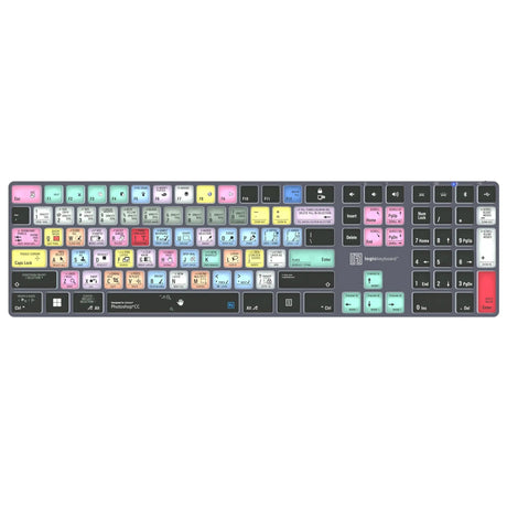 Logickeyboard TITAN Wireless Backlit Keyboard for Adobe Photoshop CC US Windows