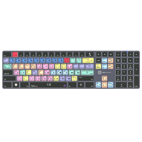 Logickeyboard TITAN Wireless Backlit Keyboard for Adobe Premiere Pro CC US Windows