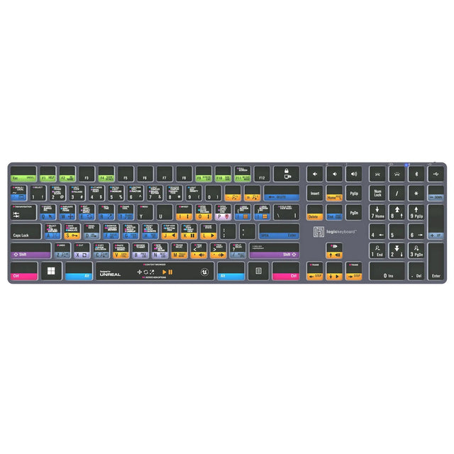 Logickeyboard TITAN Wireless Backlit Keyboard for Unreal Engine US Windows