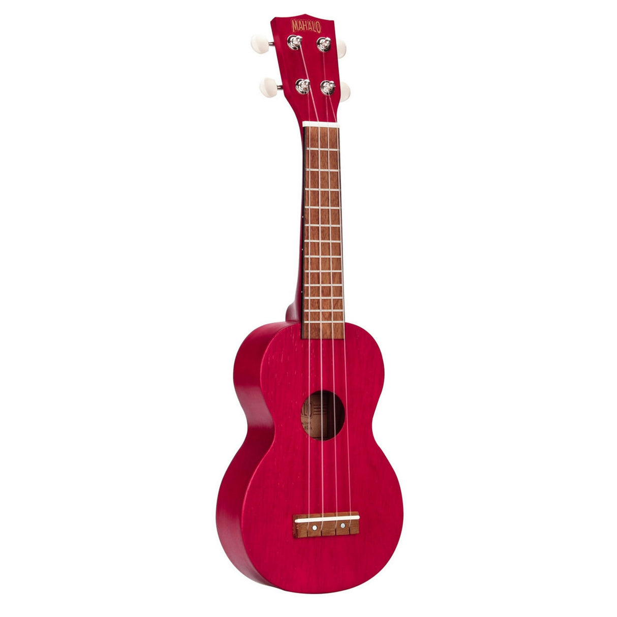 Kahiko Series Sengon Mahogany 4-String Ukulele, Transparent Red