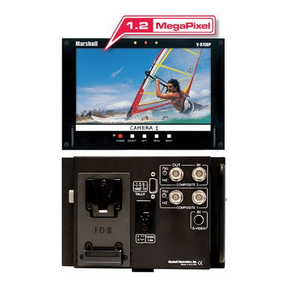 Marshall Electronics V-R70DP 7-Inch Widescreen Field Video Monitor