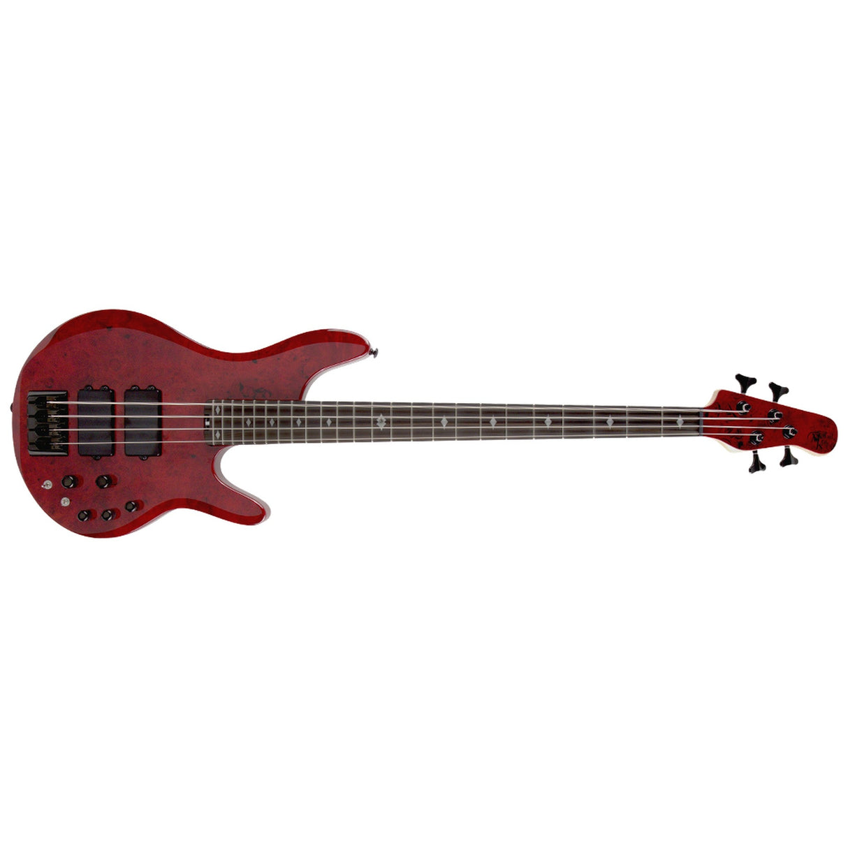 Michael Kelly Pinnacle 4 Electric Bass Guitar, Cherry Burl