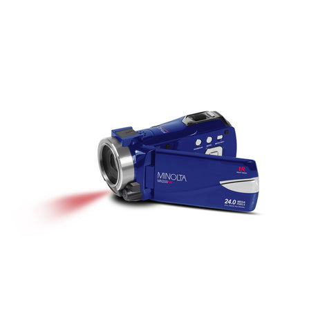 Minolta MN200NV 1080p HD 24 MP Night Vision Digital Camcorder with WiFi Blue