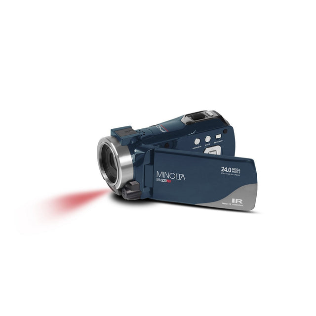 Minolta MN220NV 1080p HD 24 MP Night Vision Digital Camcorder with WiFi Blue