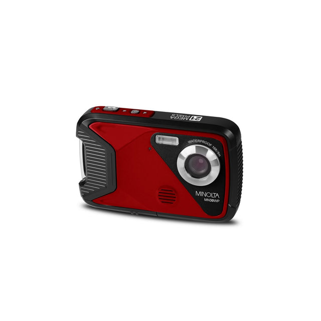Minolta MN30WP 21 MP 1080P HD Waterproof Digital Camera Red