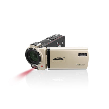 Minolta MN4K30NV 4K Ultra HD 30 MP Night Vision Camcorder Champagne
