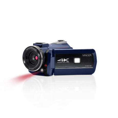 Minolta MN4K40NV 4K Ultra HD 30 MP Night Vision Camcorder Blue