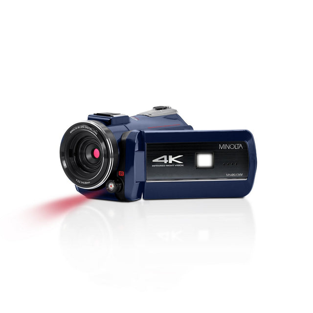 Minolta MN4K40NV 4K Ultra HD 30 MP Night Vision Camcorder Blue