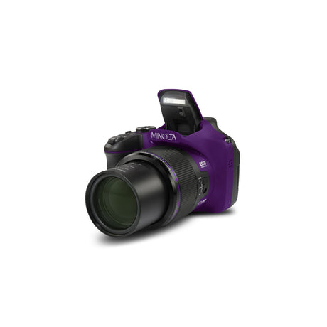Minolta MN67Z 20 MP 1080p HD Bridge Digital Camera with 67x Optical Zoom Purple
