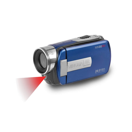 Minolta MN80NV 1080p HD 24 MP Night Vision Digital Camcorder Blue