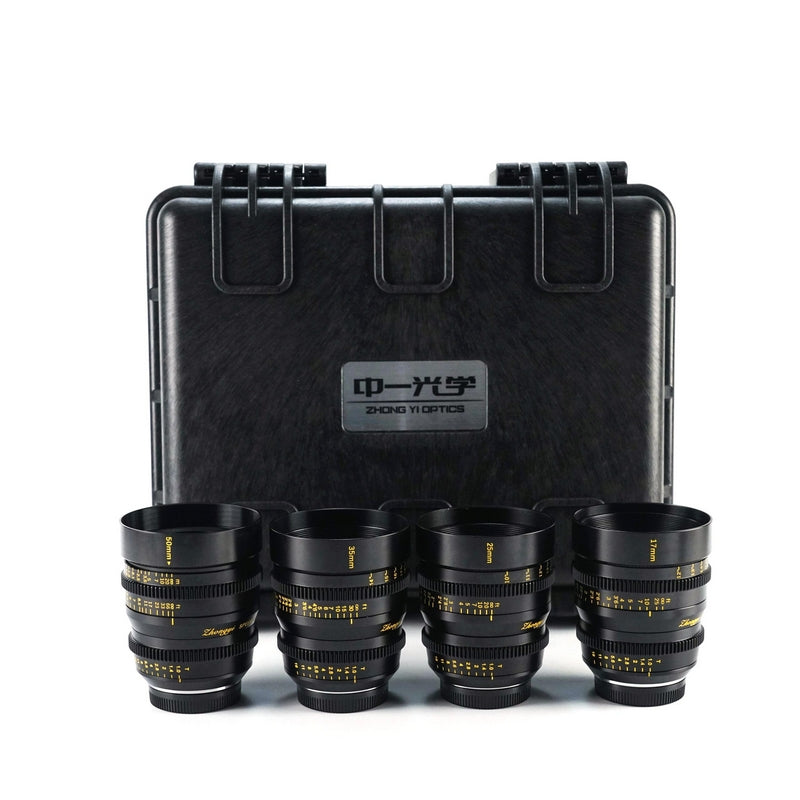 Mitakon MTK17253550MT1MFT Speedmaster T1.0 MFT Cine Lens Bundle with 17mm 25mm 35mm 50mm