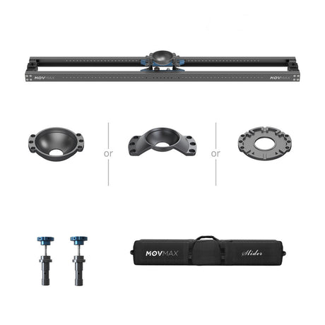 MOVMAX Slider Elite with Mount for Professional Camera Setups - 150mm Bowl Mount / 0.9m