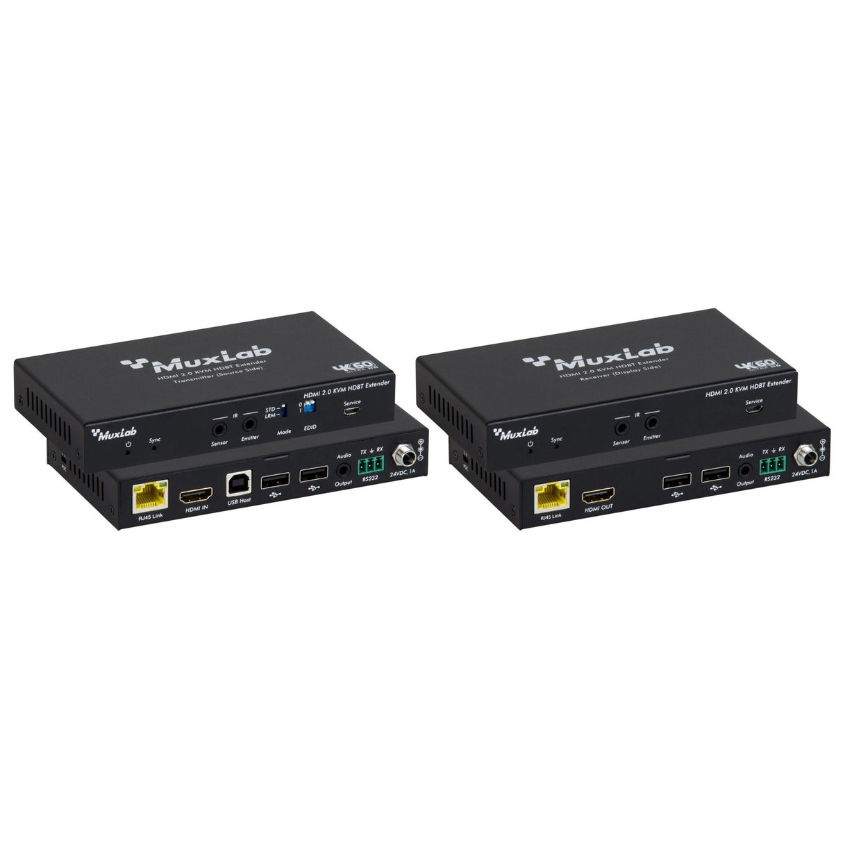 MuxLab 500449 HDMI 2.0 KVM HDBT Extender Kit