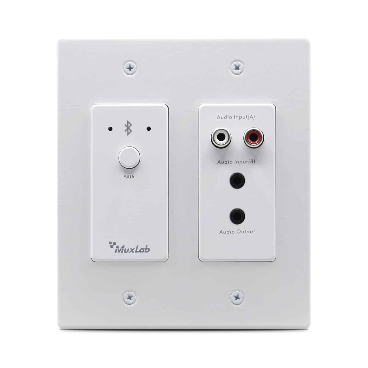 MuxLab 500555-WH Bluetooth and Analog Audio to Dante Interface for Networked Audio Systems