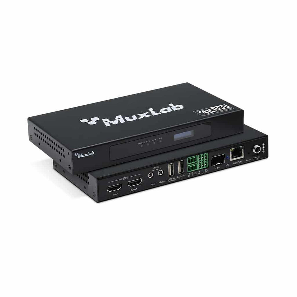 MuxLab 500860 HDMI Over IP PoE Seamless Transceiver 4K30 for AV Over IP Systems