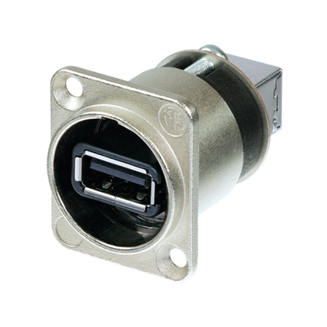 Neutrik NAUSB-W Reversible USB 2.0 Gender Changer Type A and B D-Housing Nickel