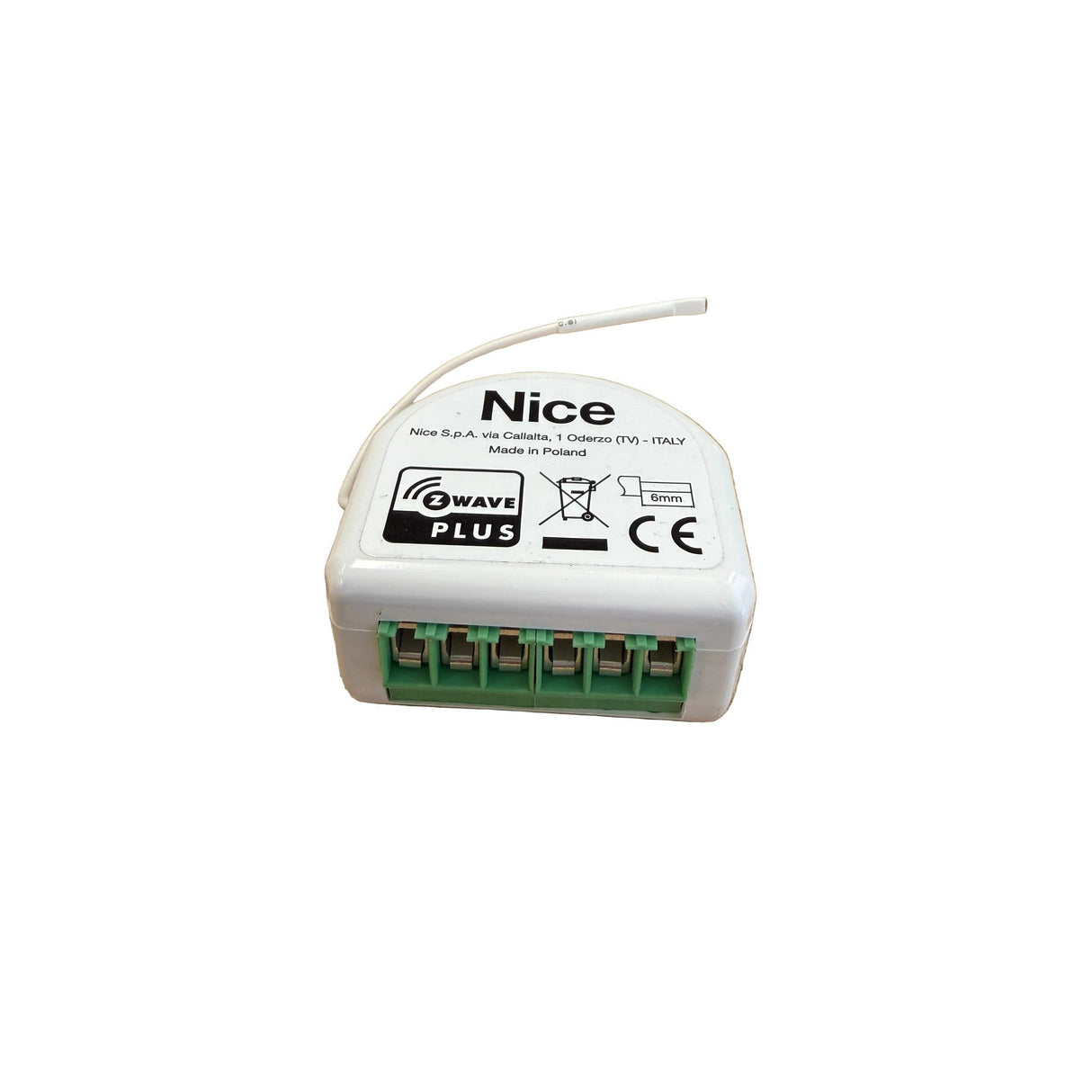 Nice Z-Wave Single Switch Control, White