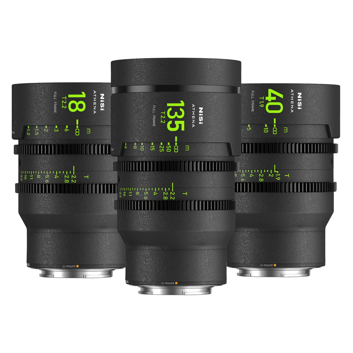 NiSi ATHENA PRIME Full Frame Cinema Lens with PL E L G and RF Mount - G Mount (No Drop-in Filter) / Add-on Kit (3