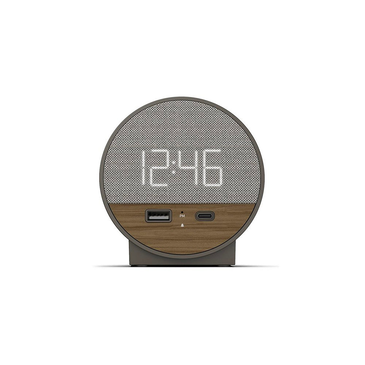 Nonstop Station O USB-C Hotel Alarm Clock Grey Fabric