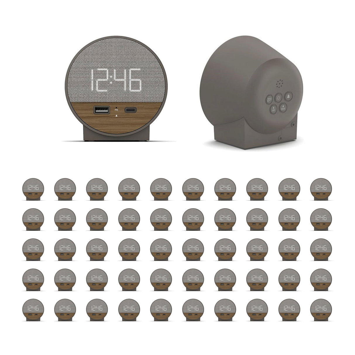 Nonstop NSO2-WFD Hotel Alarm Clock with USB-C and USB-A Charging, Multi Pack Options Available