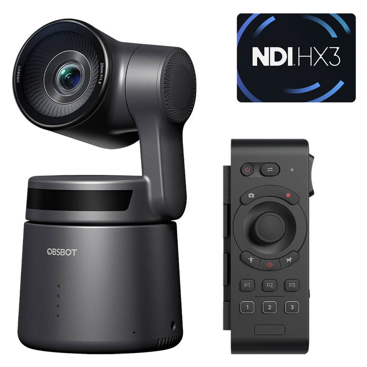 OBSBOT Tail Air NDI 4K PTZ Camera with Smart Remote Combo