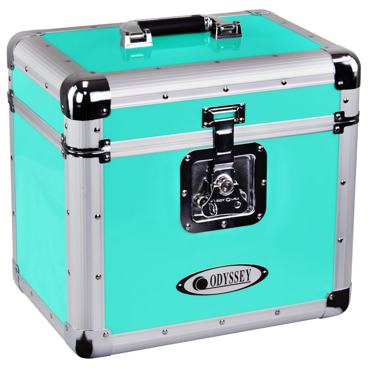 Odyssey KLP1 Record/Utility Case for 70 12-Inch Vinyl Records and LPs - Aqua