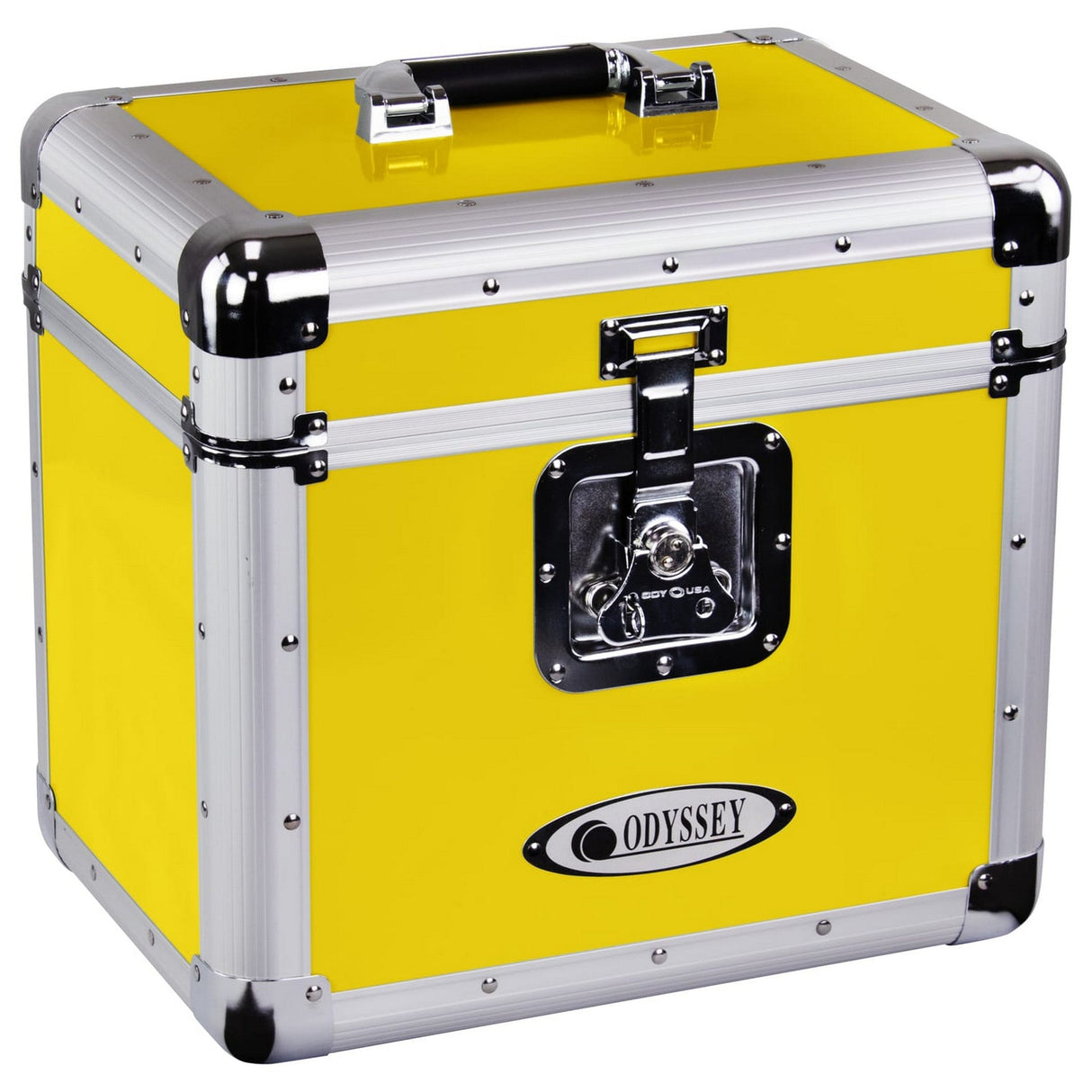 Odyssey KLP1 Record/Utility Case for 70 12-Inch Vinyl Records and LPs - Hot Rod Yellow