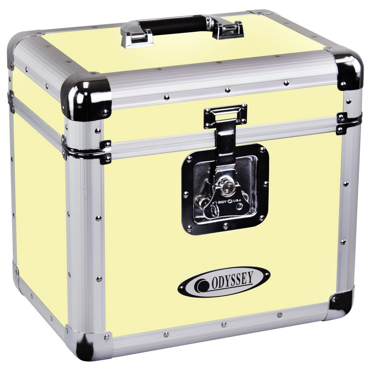 Odyssey KLP1 Record/Utility Case for 70 12-Inch Vinyl Records and LPs - Vintage Yellow