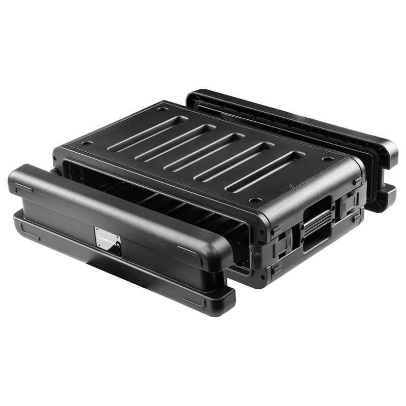 Odyssey VR2SMIC2ZP Watertight 2U Rack Case with 2 Microphone Compartments