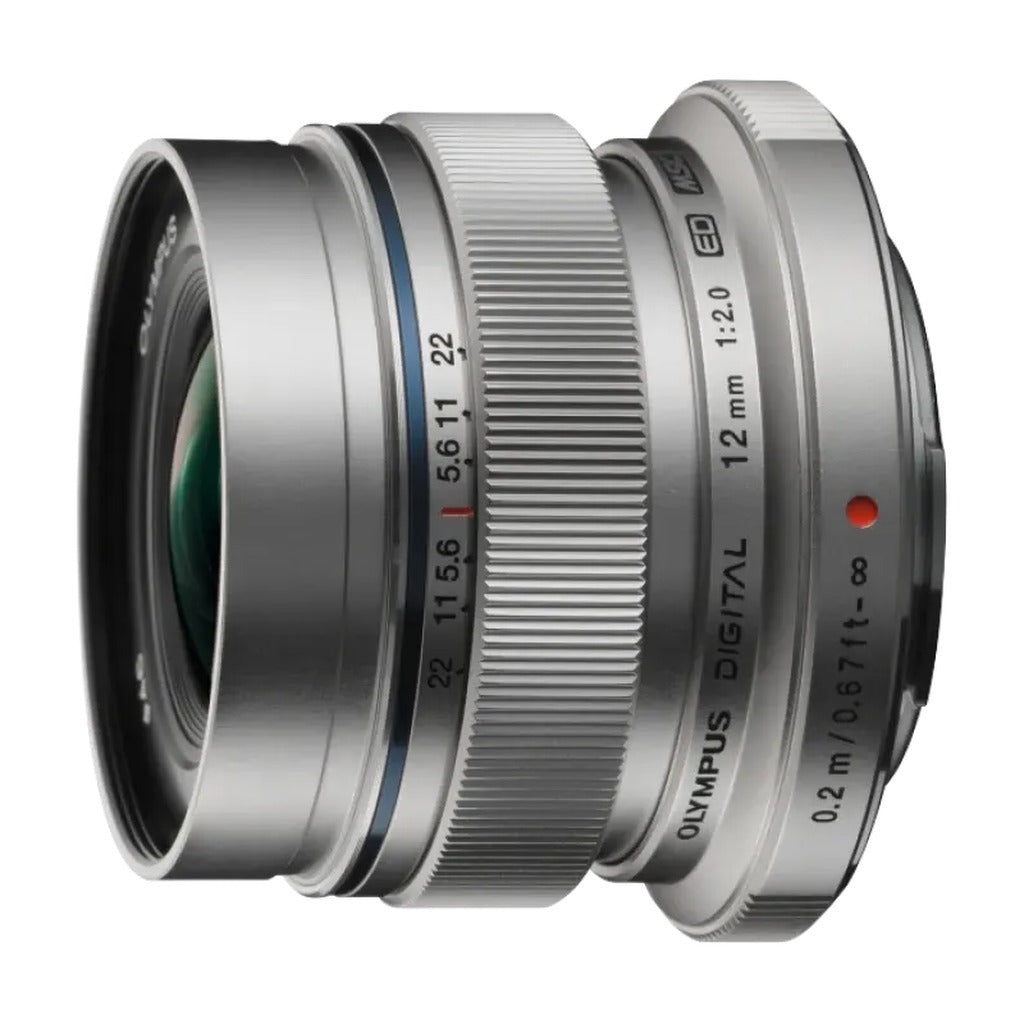 OM System M.Zuiko Digital ED 12mm f/2.0 Wide-Angle Lens, Silver