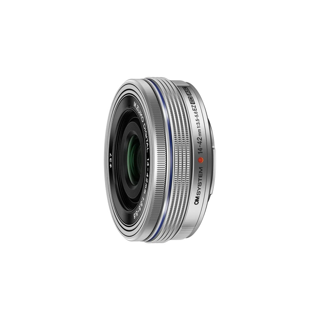 OM System M.Zuiko Digital ED 14-42mm f/3.5-5.6 EZ Pancake Zoom Lens, Silver