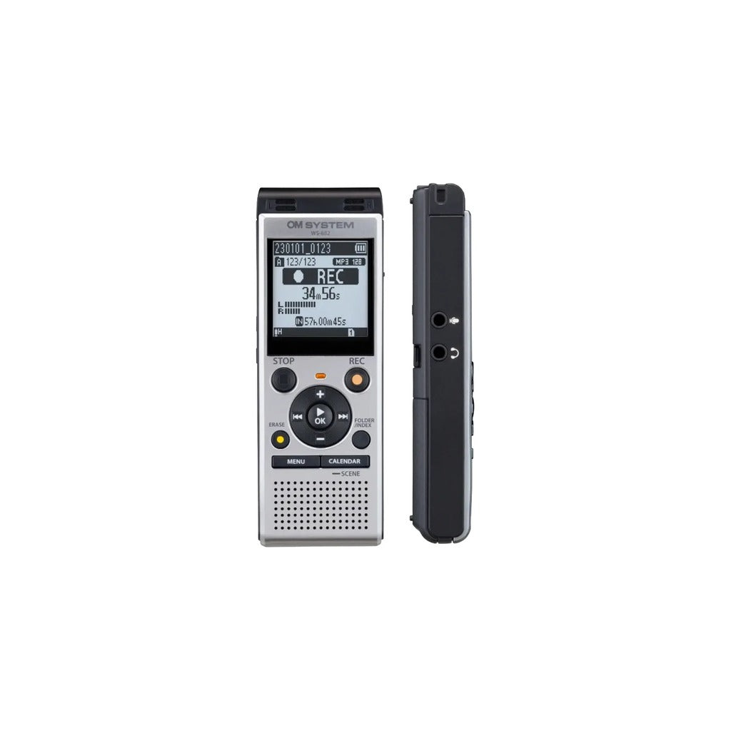 OM System WS-882 Stereo Digital Voice Recorder, 4GB, Silver