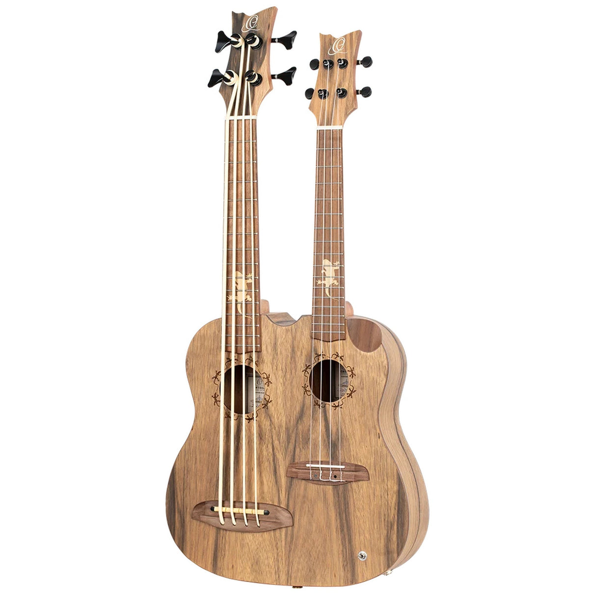 Ortega Guitars HYDRA-BSTE Custom Built Series 3/4 Double-Neck Ukulele