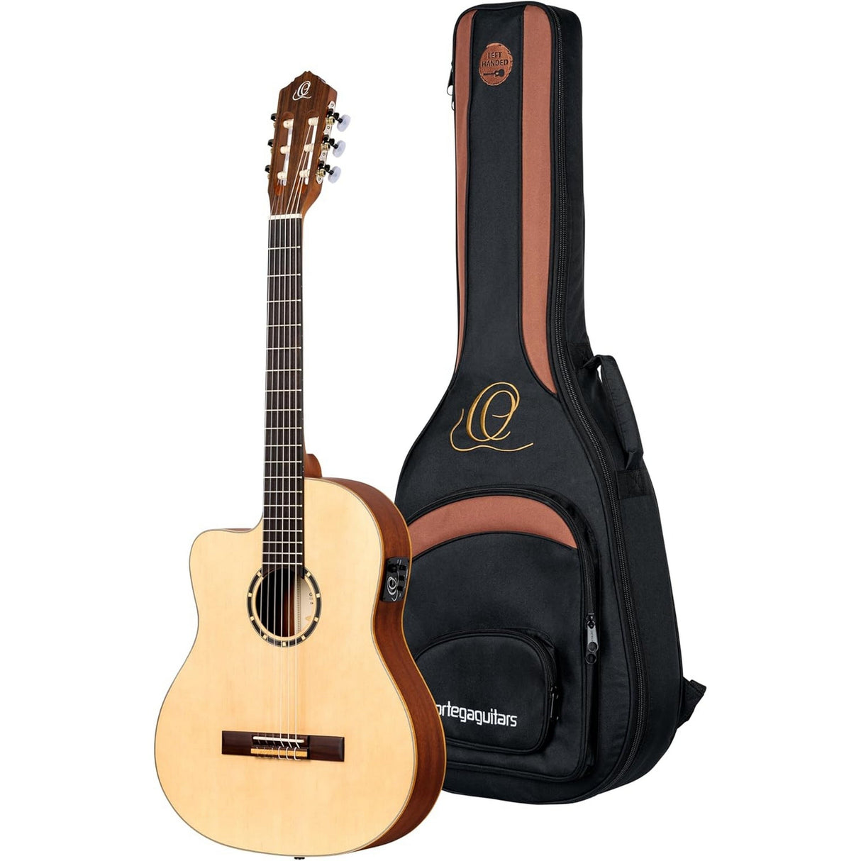 Ortega Guitars RCE125SN-L Family Series Full Size Acoustic Electric Guitar