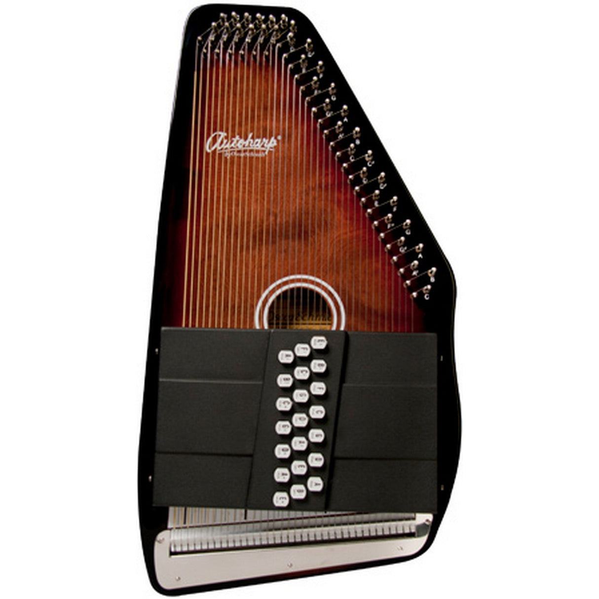 Oscar Schmidt OS21CE 21-Chord Electric Autoharp, Tobacco Sunburst