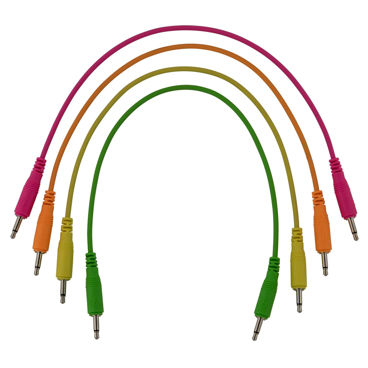 Pig Hog 3.5mm Mono Patch Cables - 10’’, 4-Pack
