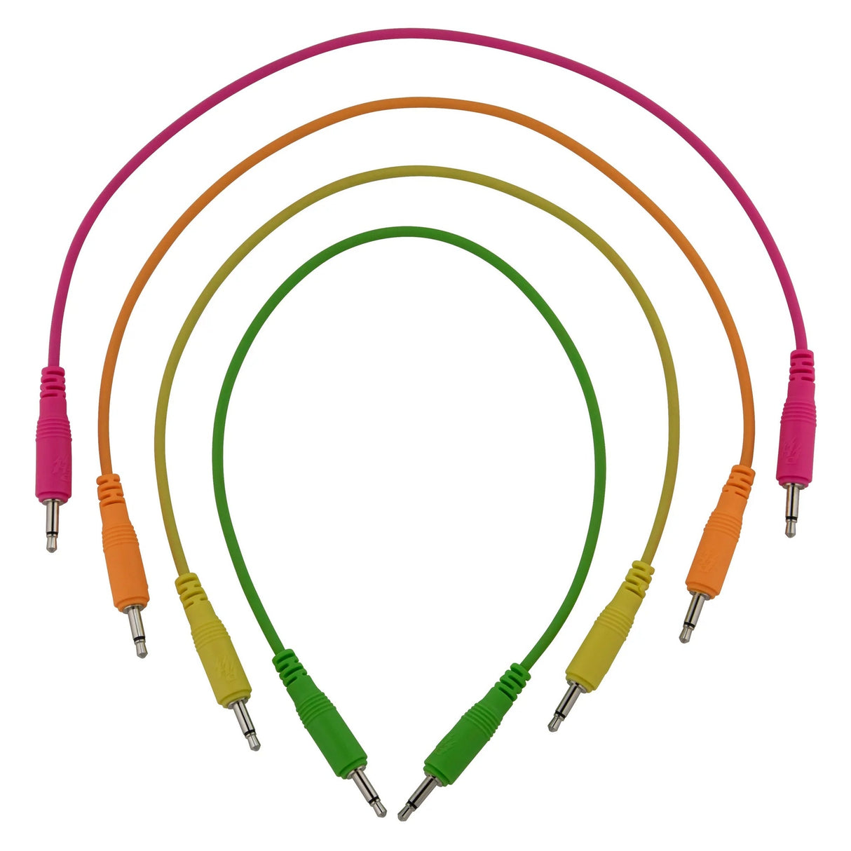 Pig Hog 3.5mm Mono Patch Cables - 12’’, 4-Pack
