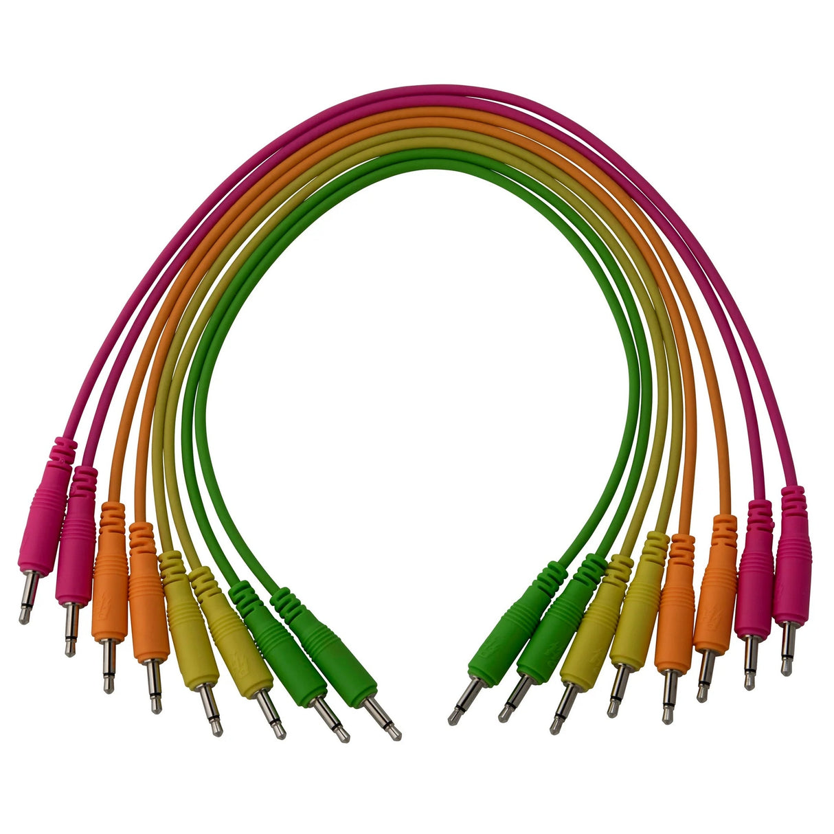 Pig Hog 3.5mm Mono Patch Cables - 12’’, 8-Pack