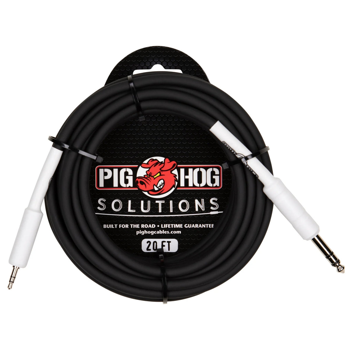 Pig Hog PX48J 1/4-Inch TRS to 1/8-Inch Mini Audio Cable - 20’