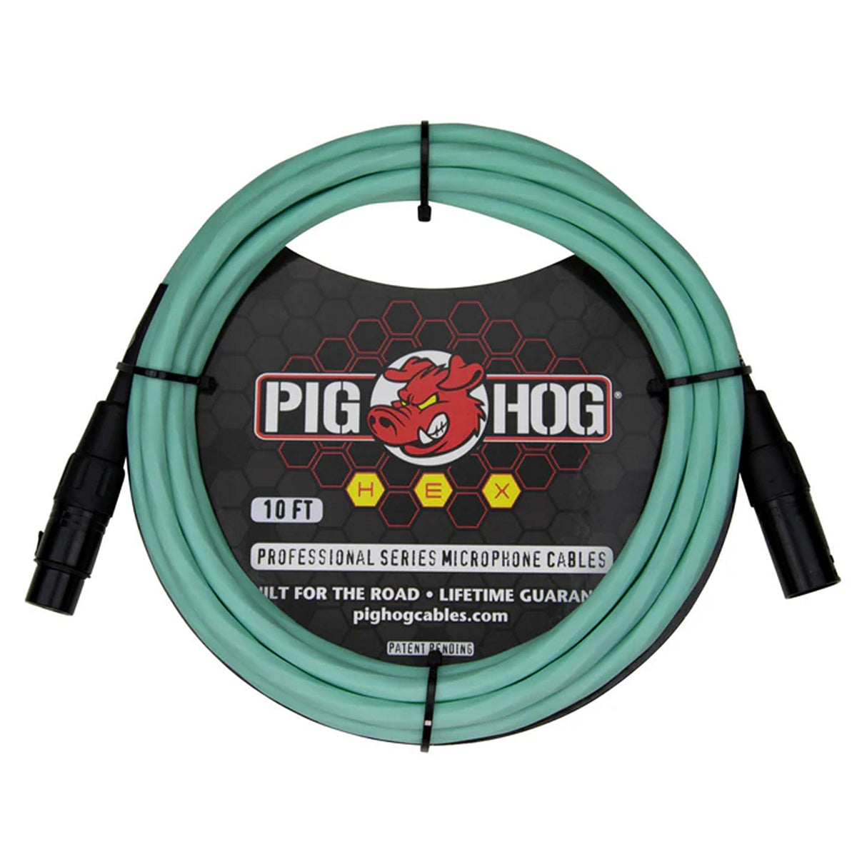 Pig Hog PHMH Hex Series XLR to XLR Microphone Cable - Seafoam Green / 10-Feet