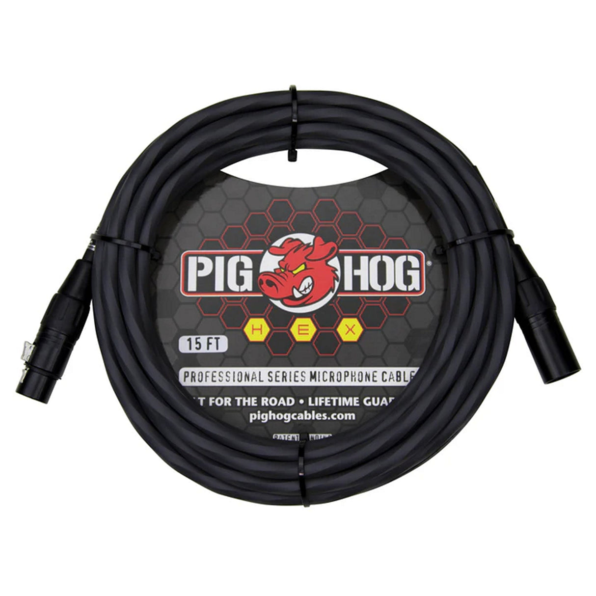 Pig Hog PHMH Hex Series XLR to XLR Microphone Cable - Grey / 15-Feet