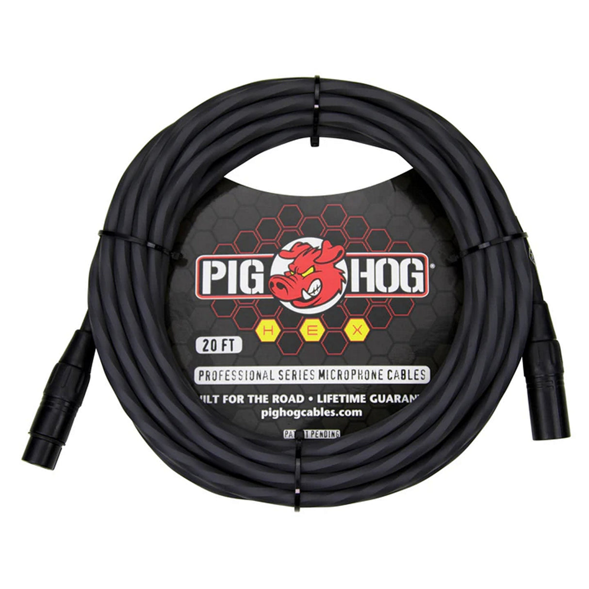Pig Hog PHMH Hex Series XLR to XLR Microphone Cable - Grey / 20-Feet