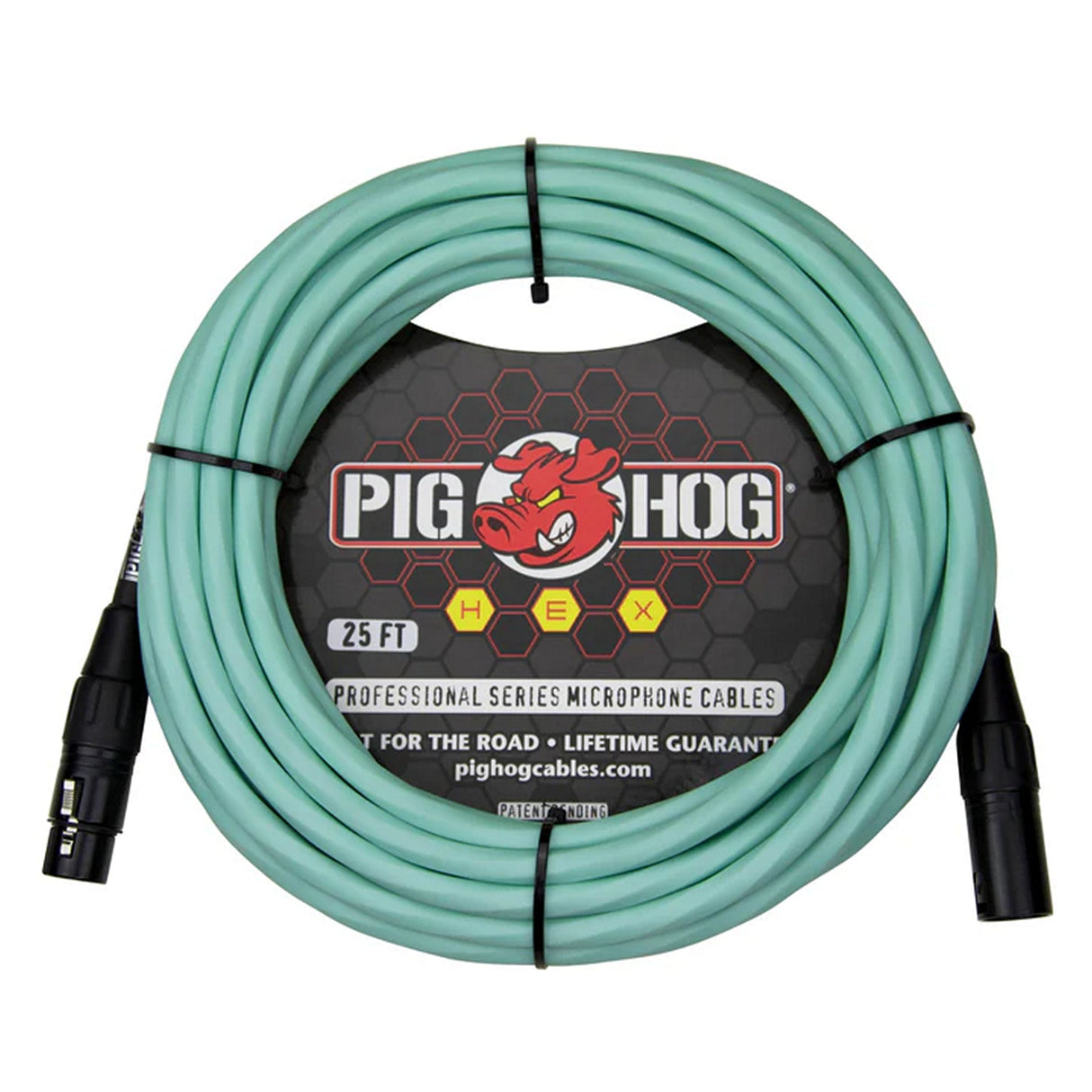 Pig Hog PHMH Hex Series XLR to XLR Microphone Cable - Seafoam Green / 25-Feet