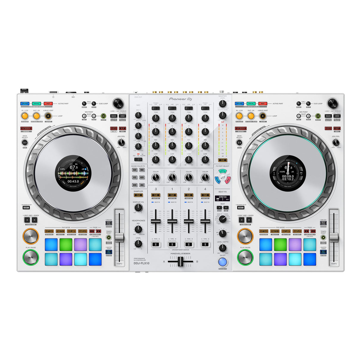 Pioneer DJ DDJ-FLX10 4-Channel DJ Controller, Limited-Edition White