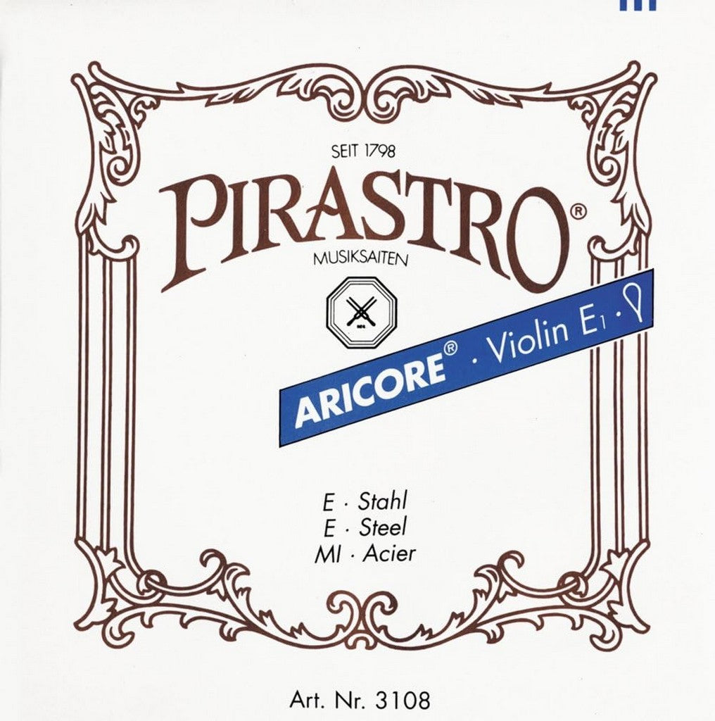 Pirastro 1AVEL Aricore Violin E String, Steel, 4/4, Medium