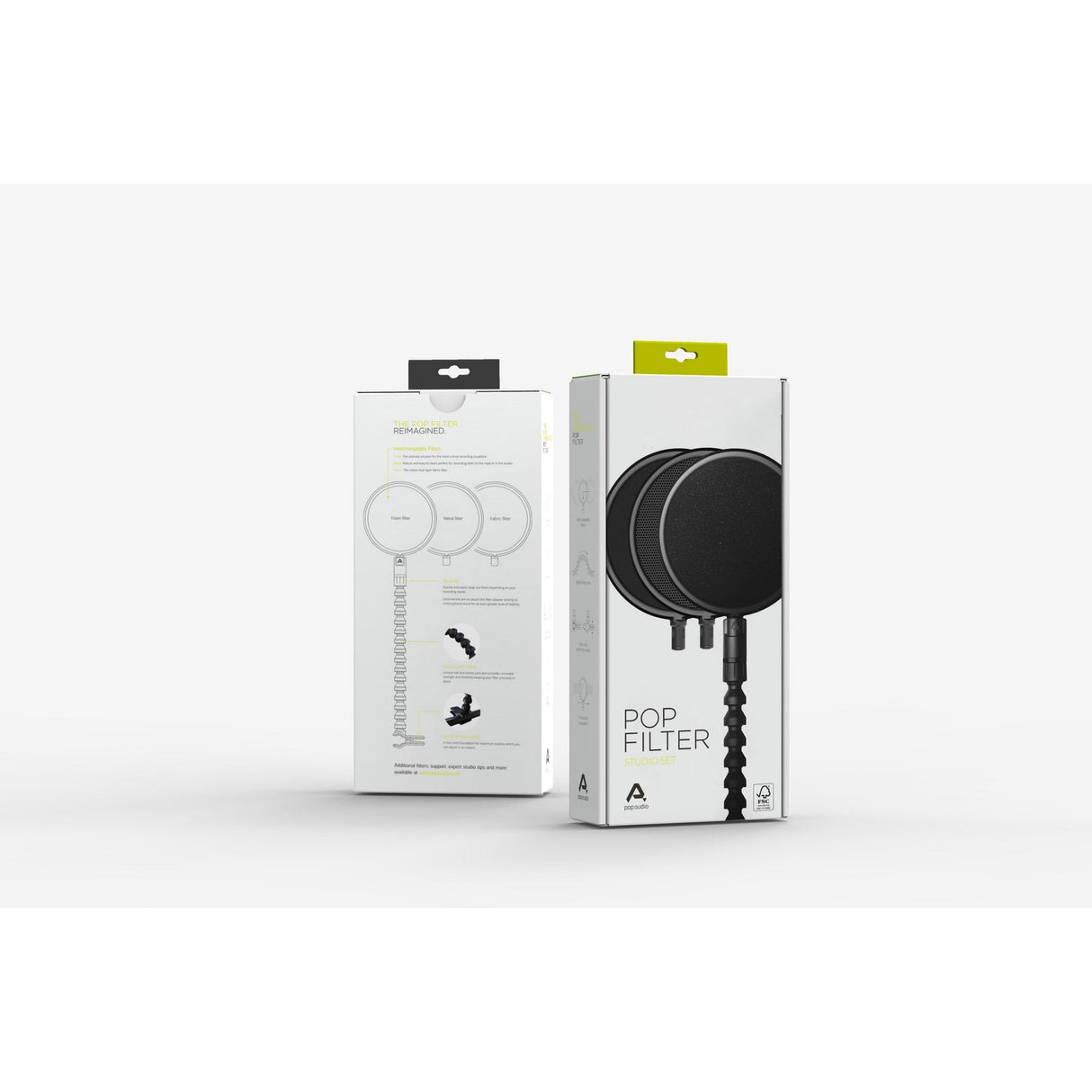 Pop Audio Pop Filter Studio Set with Interchangeable Filters