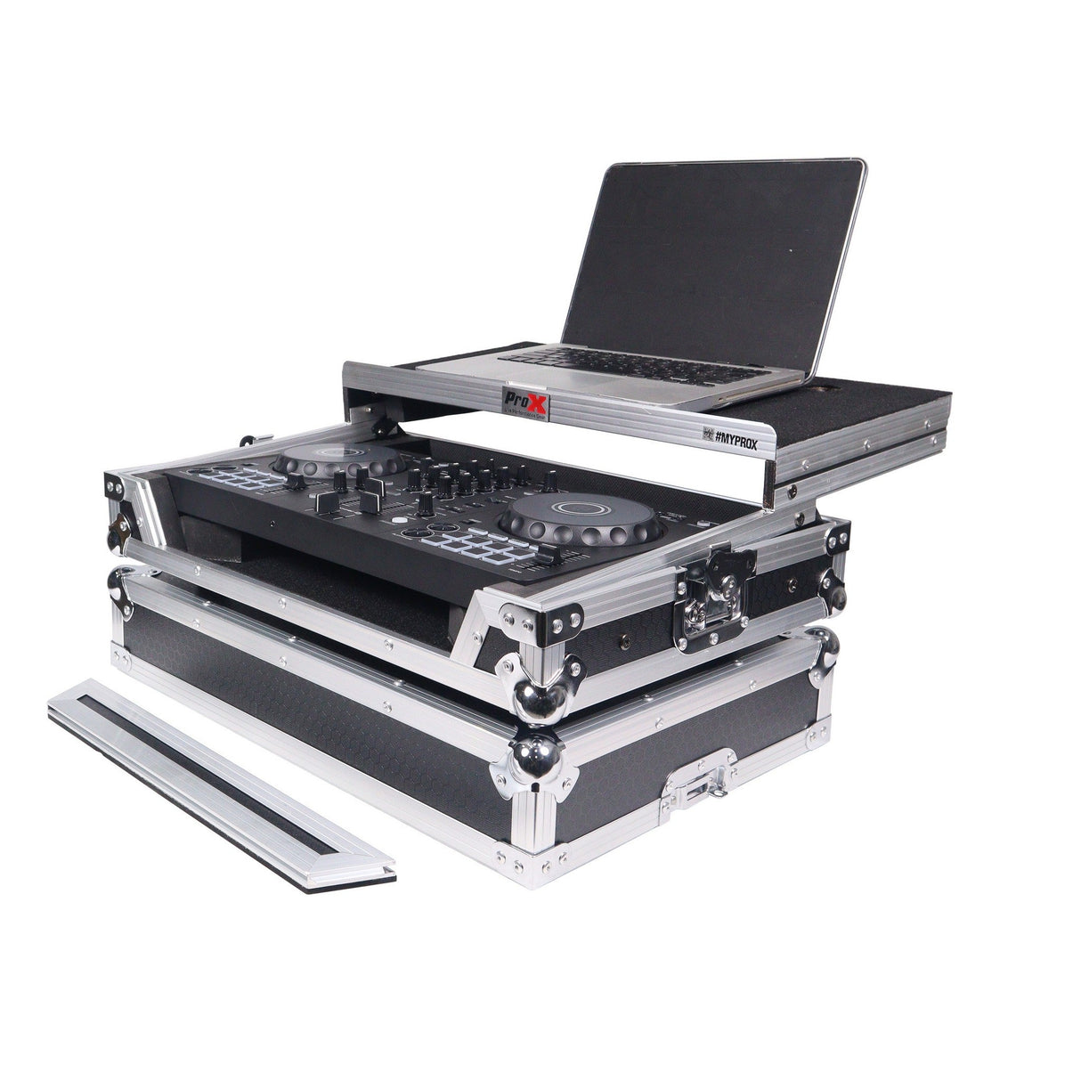 ProX X-DDJFLX4 Case for Pioneer DJ DDJ-FLX4 DDJ-400 and DDJ-SB3 DJ Controller - Silver