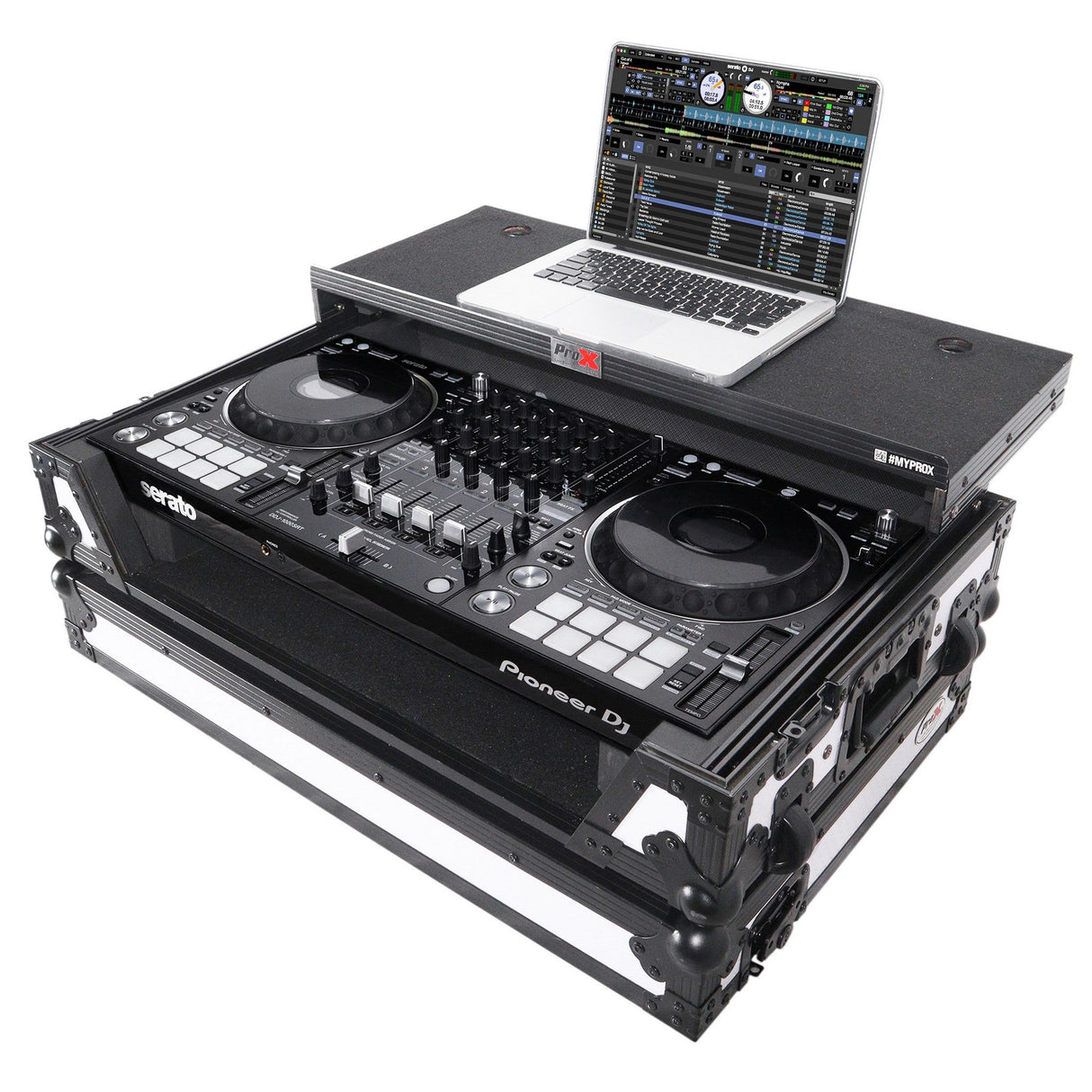 ProX XS-DDJ1000 Case for Pioneer DJ DDJ-1000 FLX6 SX3 DJ Controller - White/Black / Included / None
